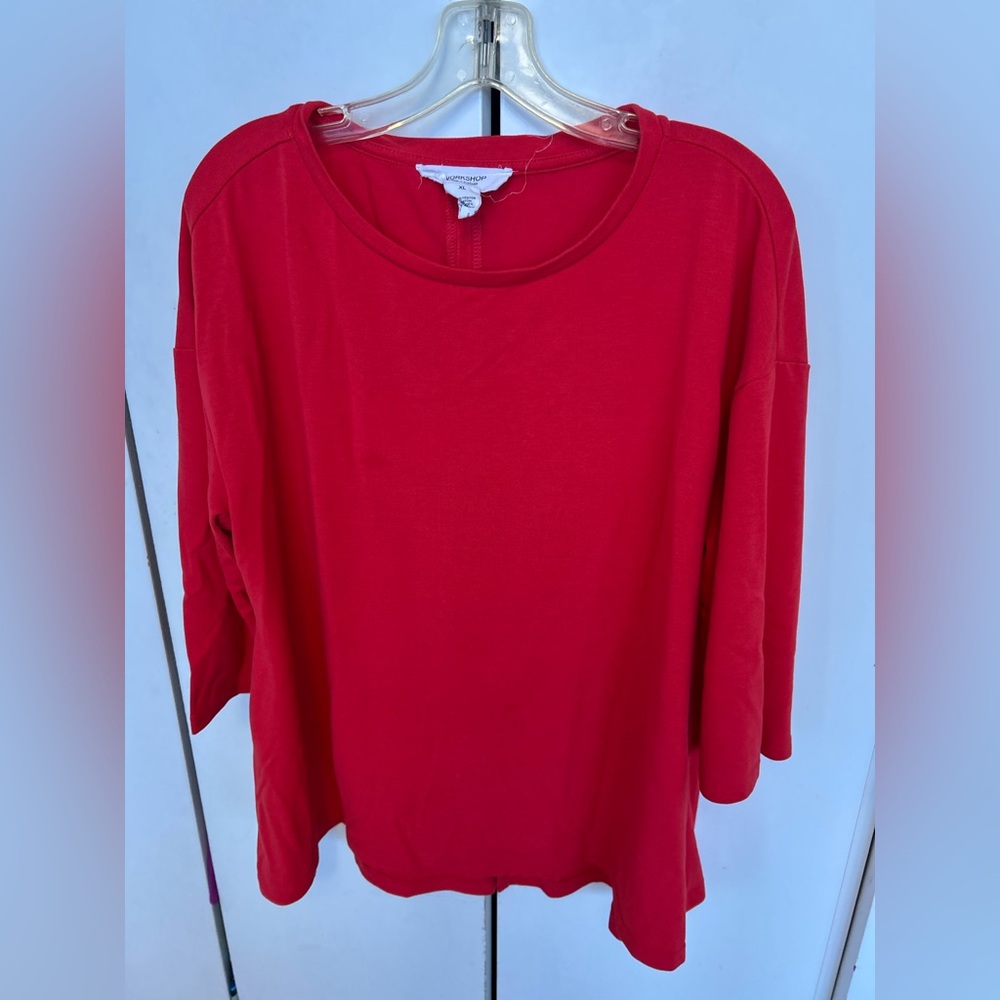 Red Long Sleeve Top
